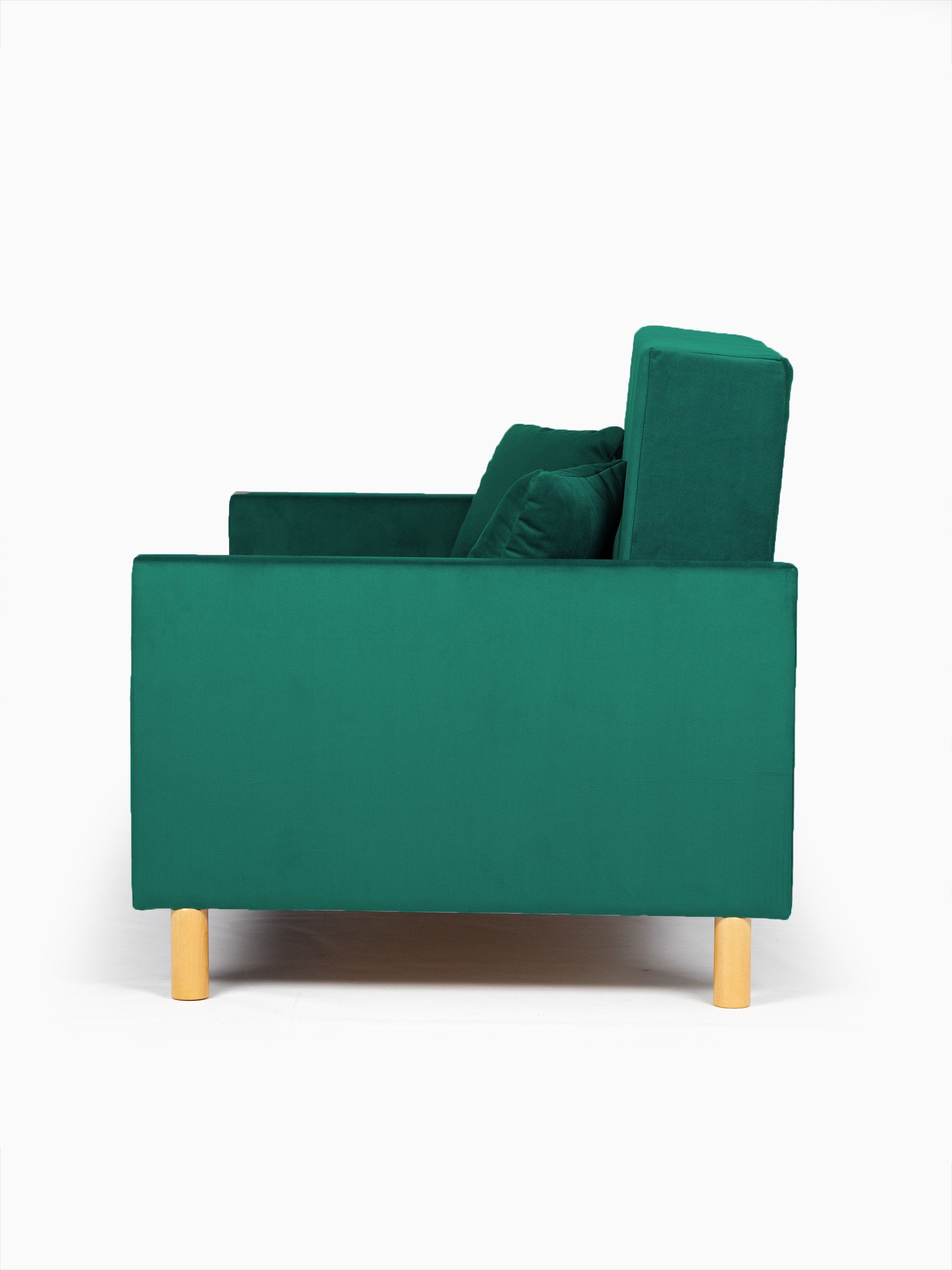 Диван-кровать "Этра" изумрудный раскладной велюр двуспальный, Divan24 в цвете Изумрудный (зеленый) - вид 3 | Артикул: 77400409