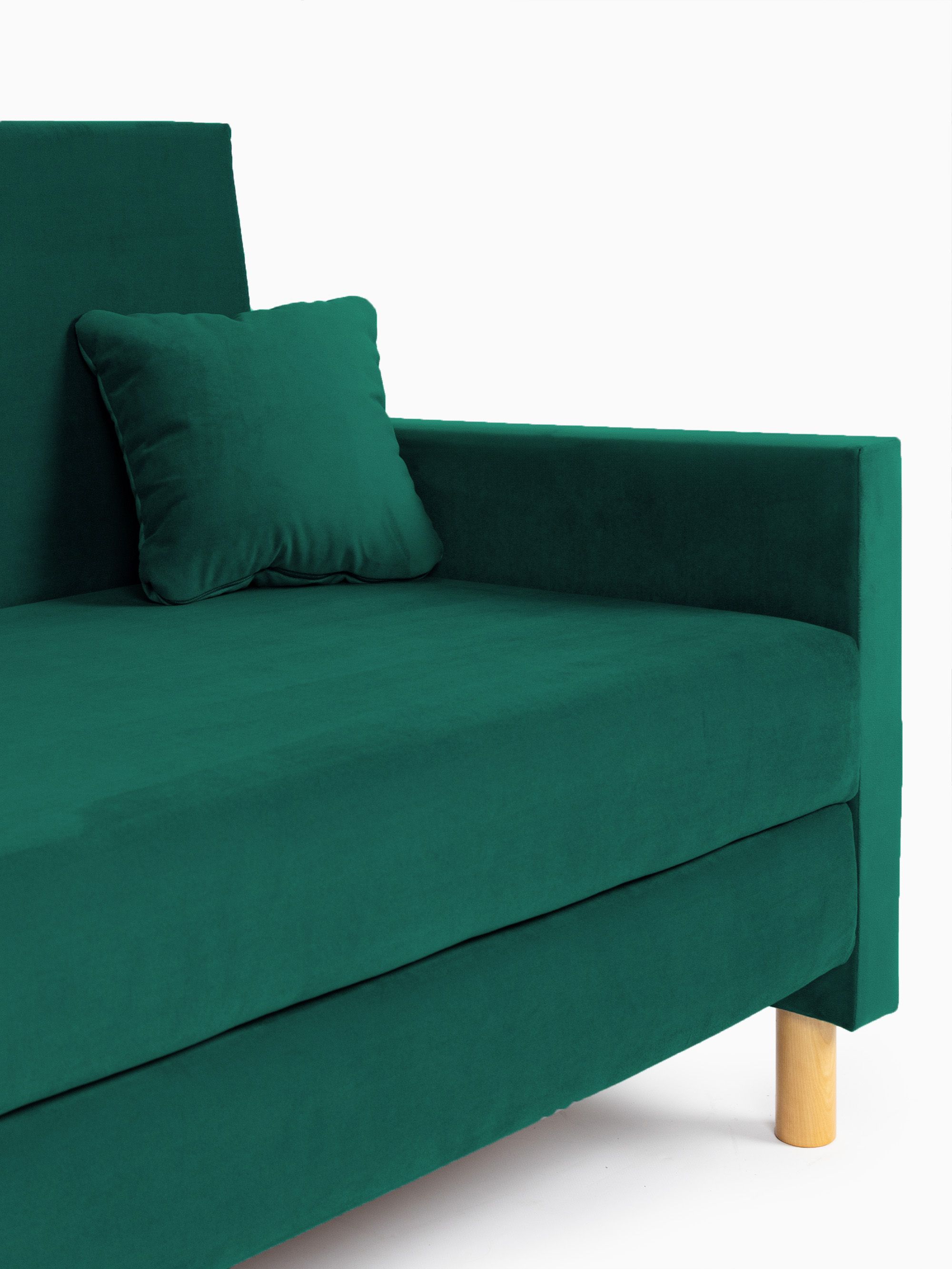 Диван-кровать "Этра" изумрудный раскладной велюр двуспальный, Divan24 в цвете Изумрудный (зеленый) - вид 6 | Артикул: 77400409