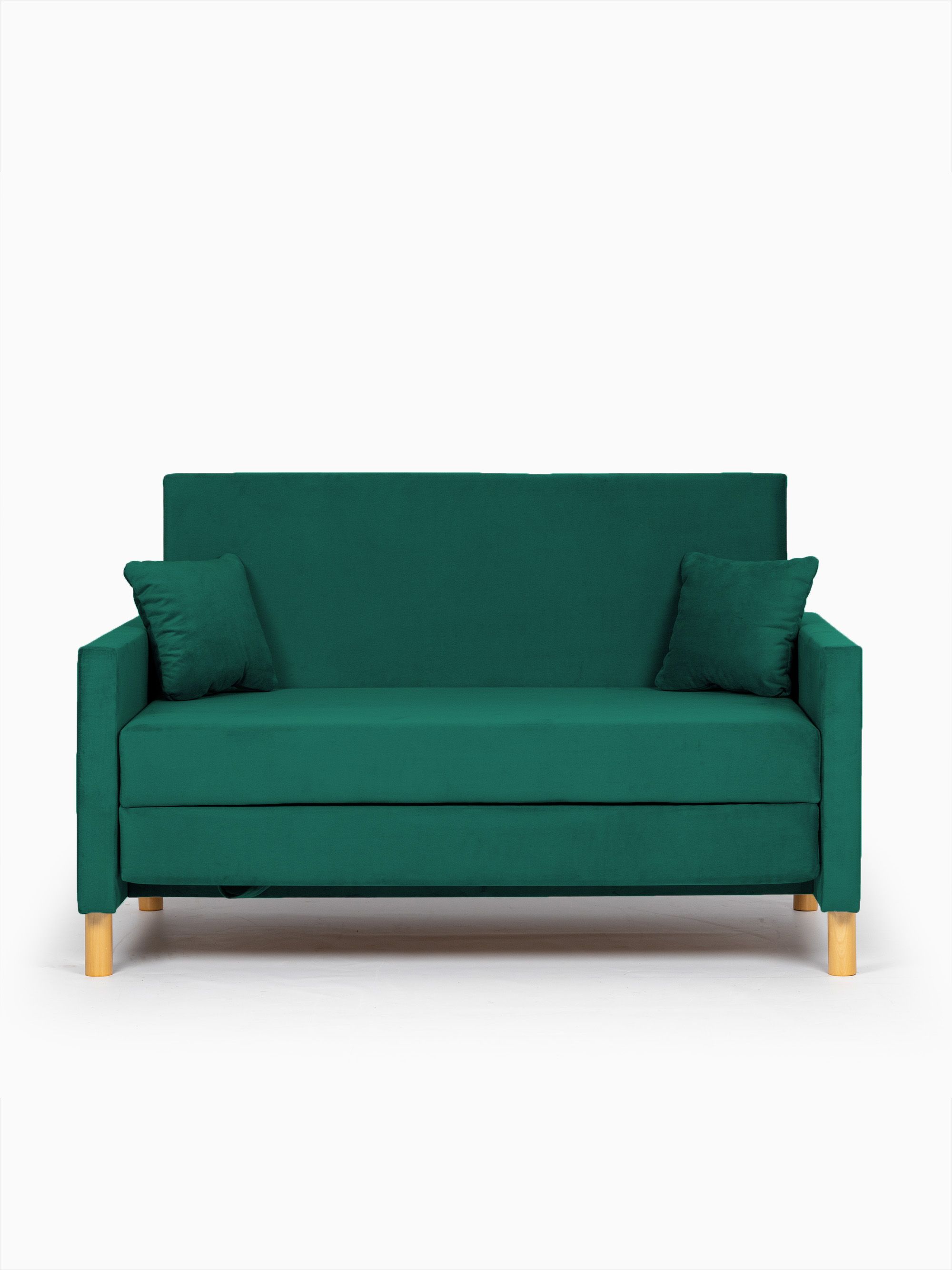 Диван-кровать "Этра" изумрудный раскладной велюр двуспальный, Divan24 — купить недорого