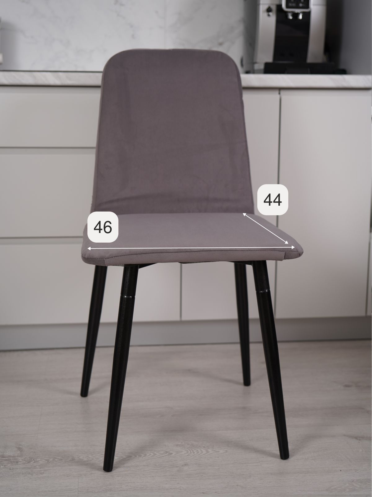 Комплект стульев "Чили", 2 шт, серо-фиолетовый велюр, Divan24 в цвете Серо-фиолетовый - вид 3 | Артикул: 77400412