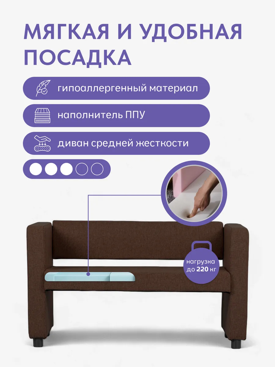 Берри темно-коричневая рогожка 3001001006 - миниатюра 3