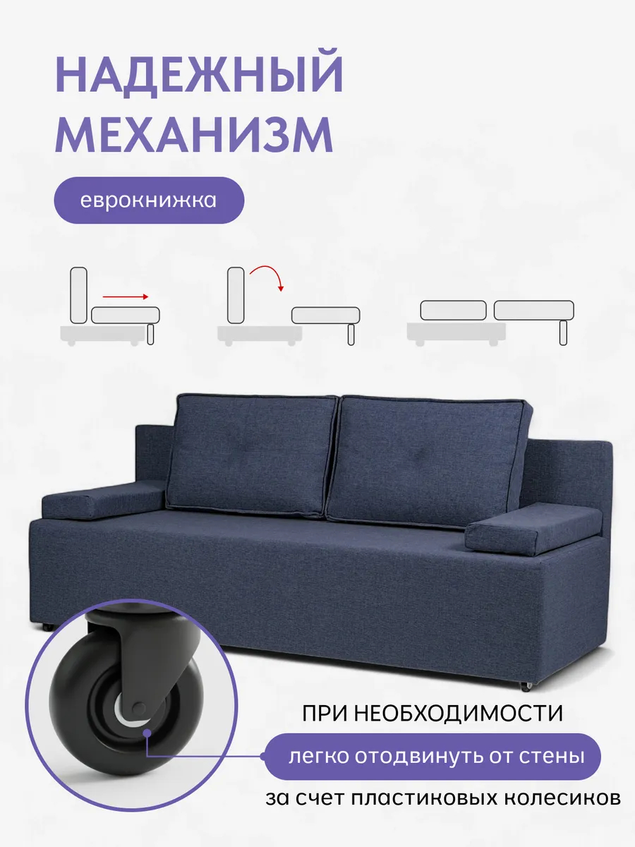 Турин Лайт синий рогожка 70020023 - миниатюра 3