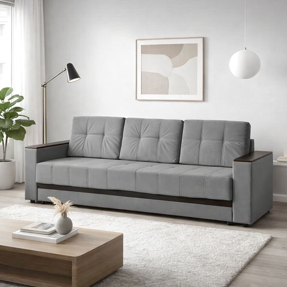 Мичиган серый велюр 70310352