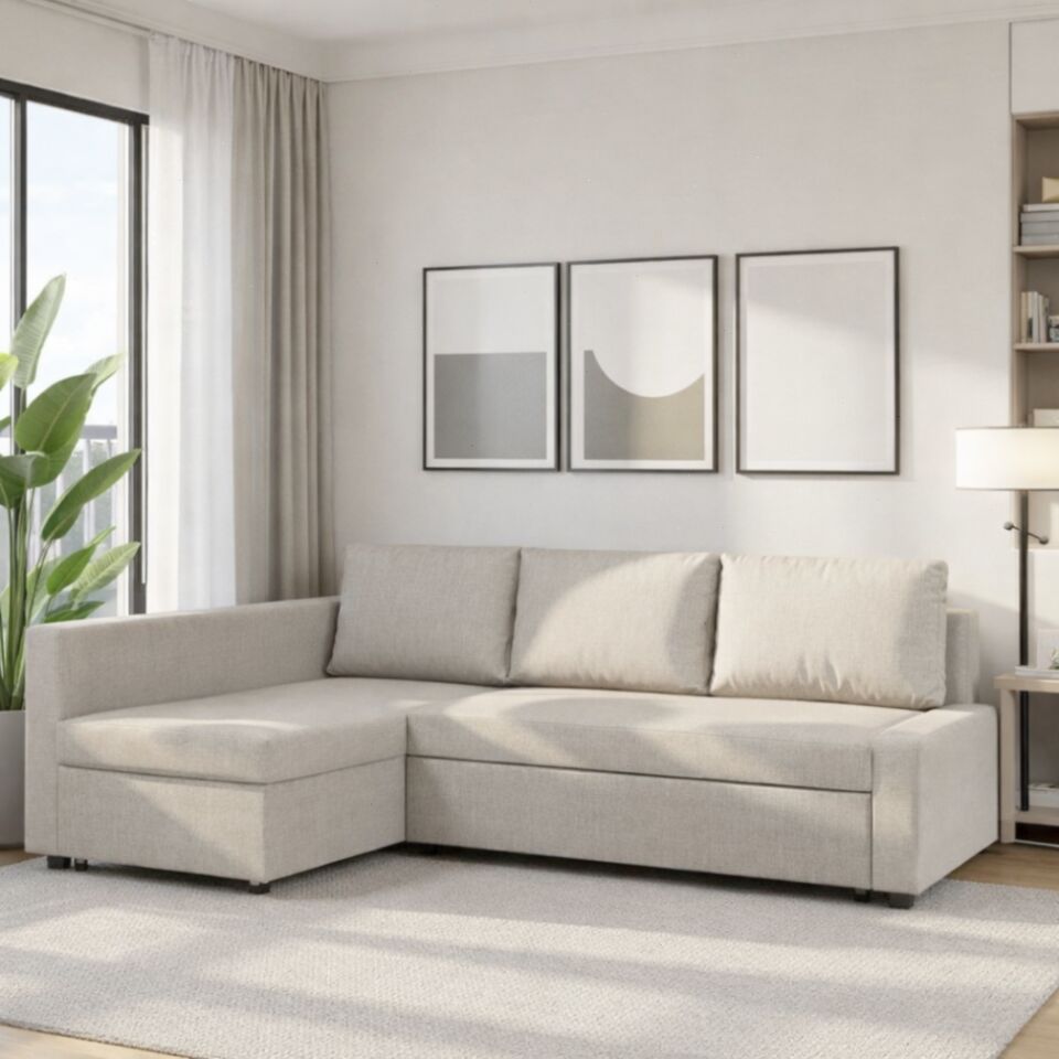 Угловой Траумберг бежевый рогожка 70310383