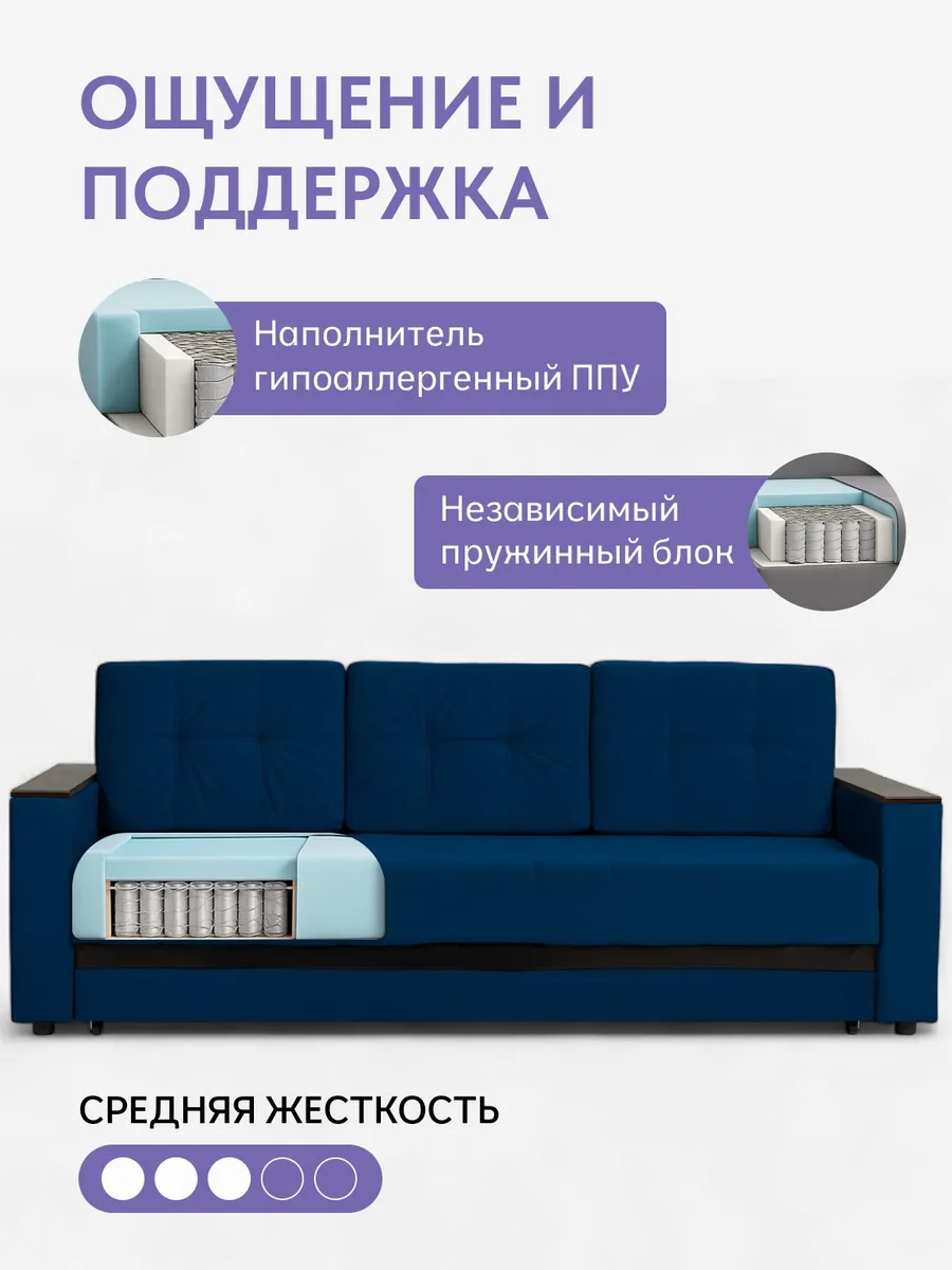 Мичиган синий велюр 70310394 - миниатюра 5