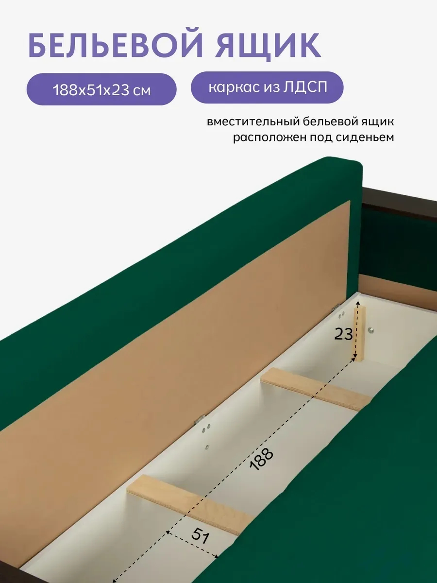 Мичиган зеленый велюр 70310396 - миниатюра 6