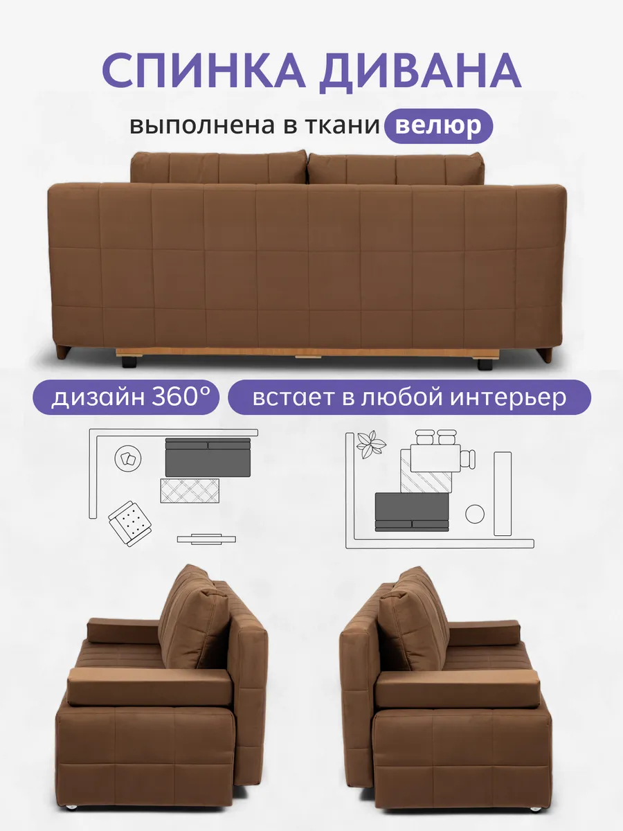 Вентура кофейный велюр 77400066 - миниатюра 7