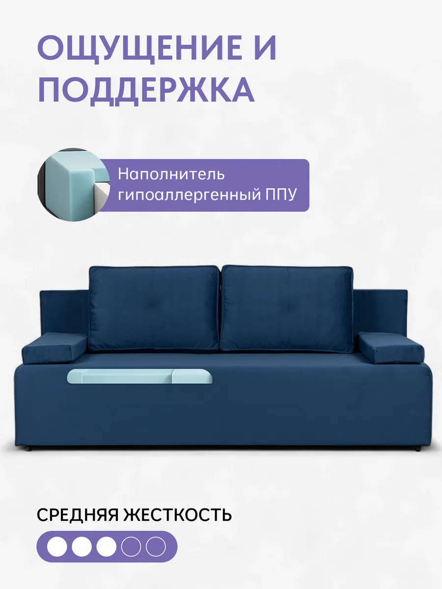 Турин Лайт синий велюр 77400096 - миниатюра 5