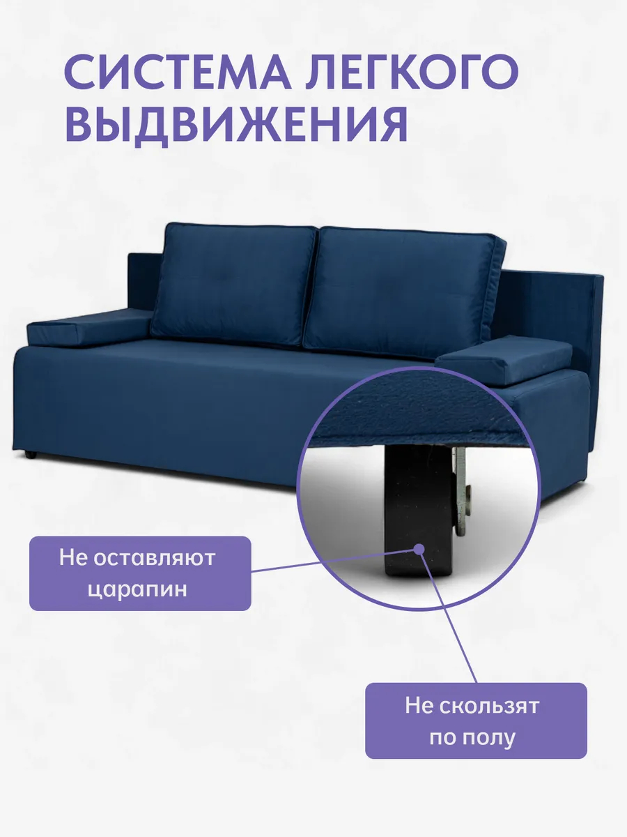 Турин Лайт синий велюр 77400096 - миниатюра 9