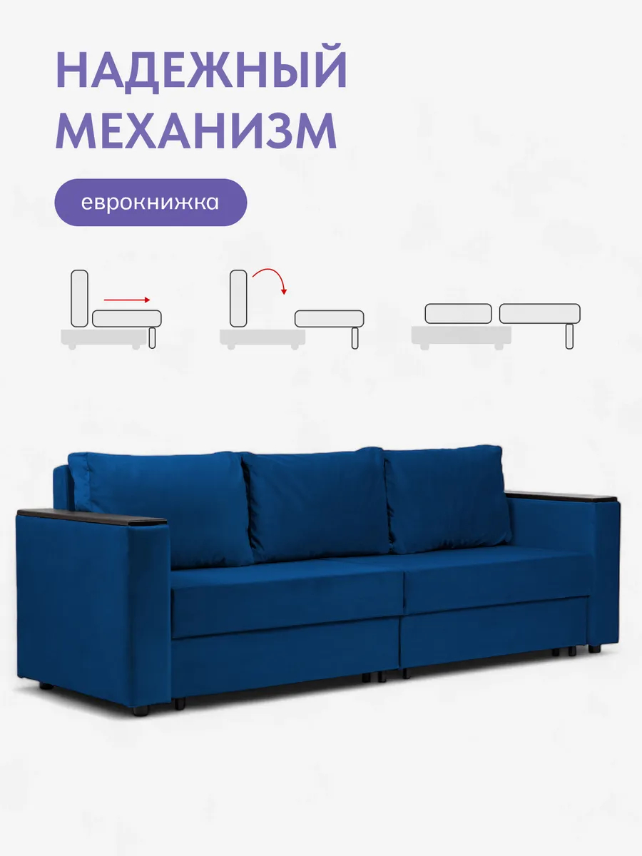 Сарагоса синий велюр 77400190 - миниатюра 3