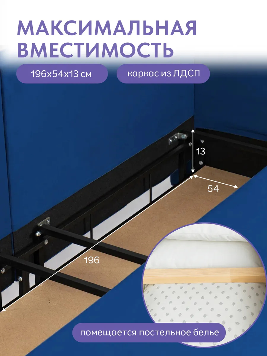 Сарагоса синий велюр 77400190 - миниатюра 6