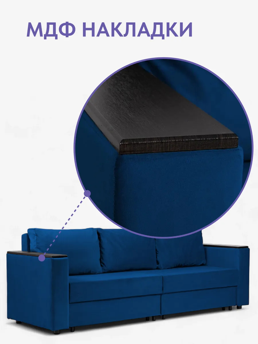 Сарагоса синий велюр 77400190 - миниатюра 10