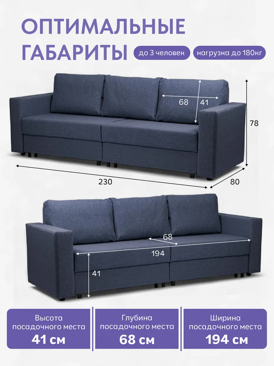 Аликанте синий рогожка 77400195 - миниатюра 2