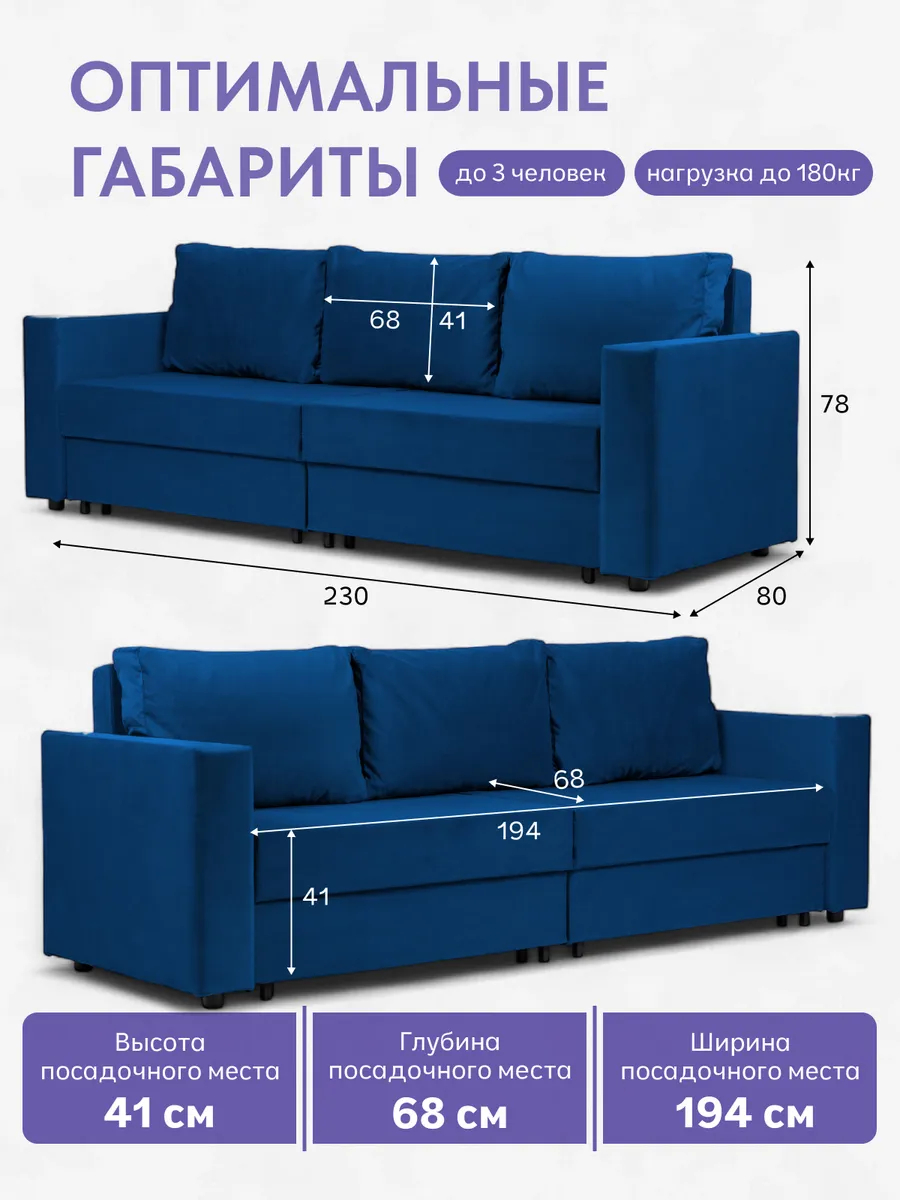 Аликанте синий велюр 77400205 - миниатюра 2