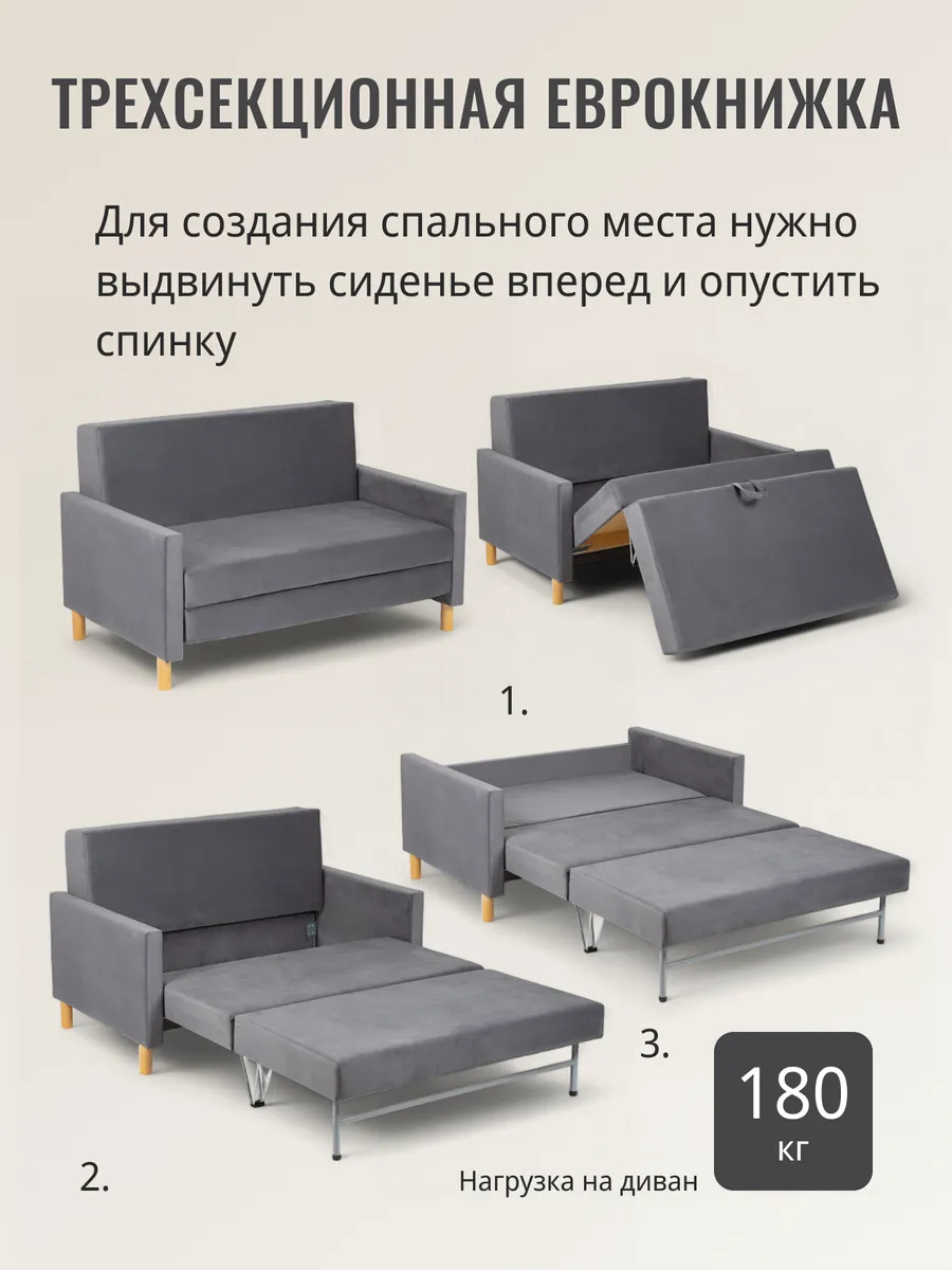 Этра, Этра Люкс Этра Люкс серый велюр 77400358 - миниатюра 2