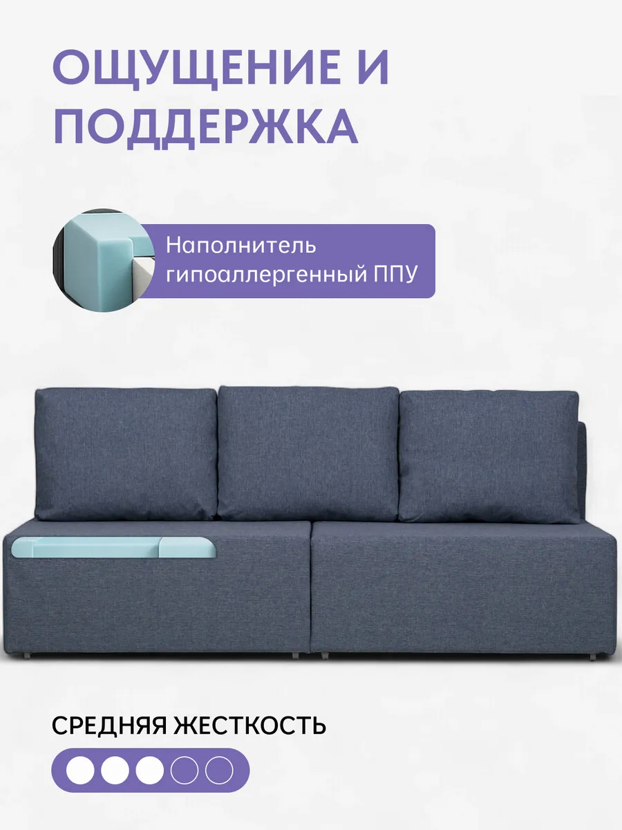 Бойсе синий рогожка 77400590 - миниатюра 5