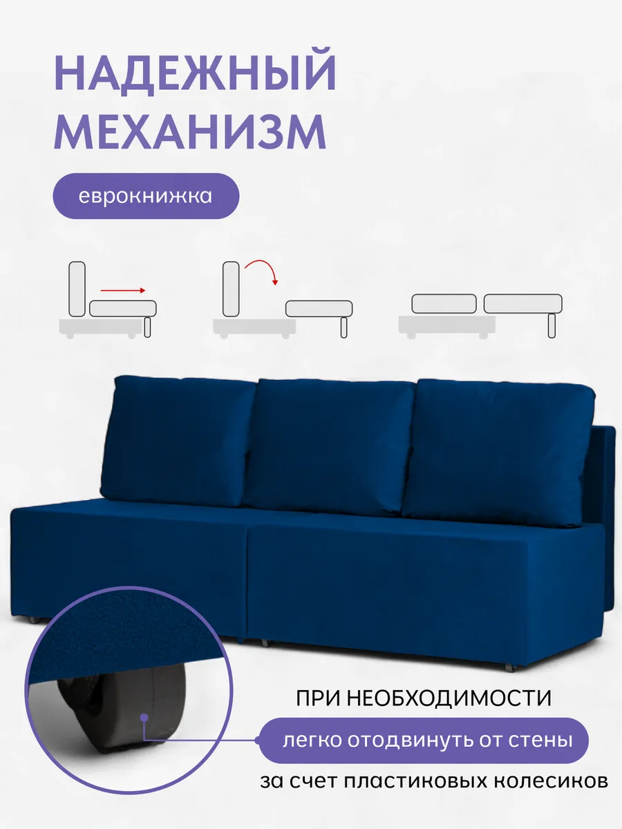 Бойсе синий велюр 77400591 - миниатюра 3