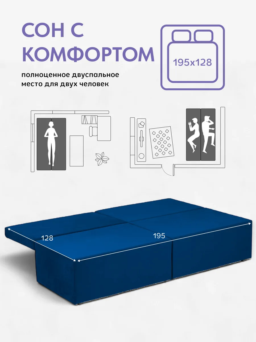 Бойсе синий велюр 77400591 - миниатюра 4