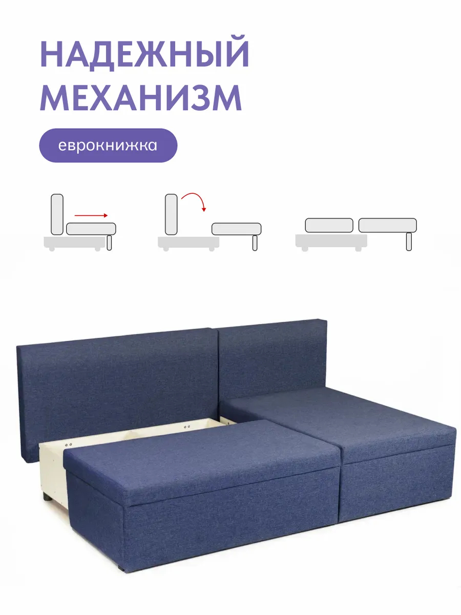 Угловой Крит синий рогожка 77400646 - миниатюра 3