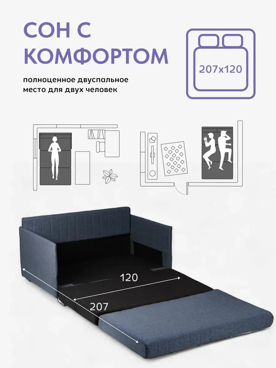 Сиеста, Сиеста Лайт синий рогожка 77400717 - миниатюра 4