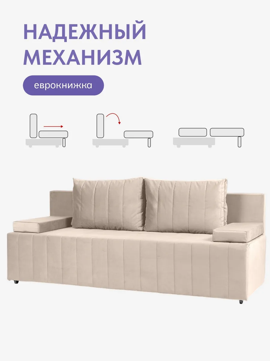 Турин Плюс бежевый велюр 77400743 - миниатюра 4