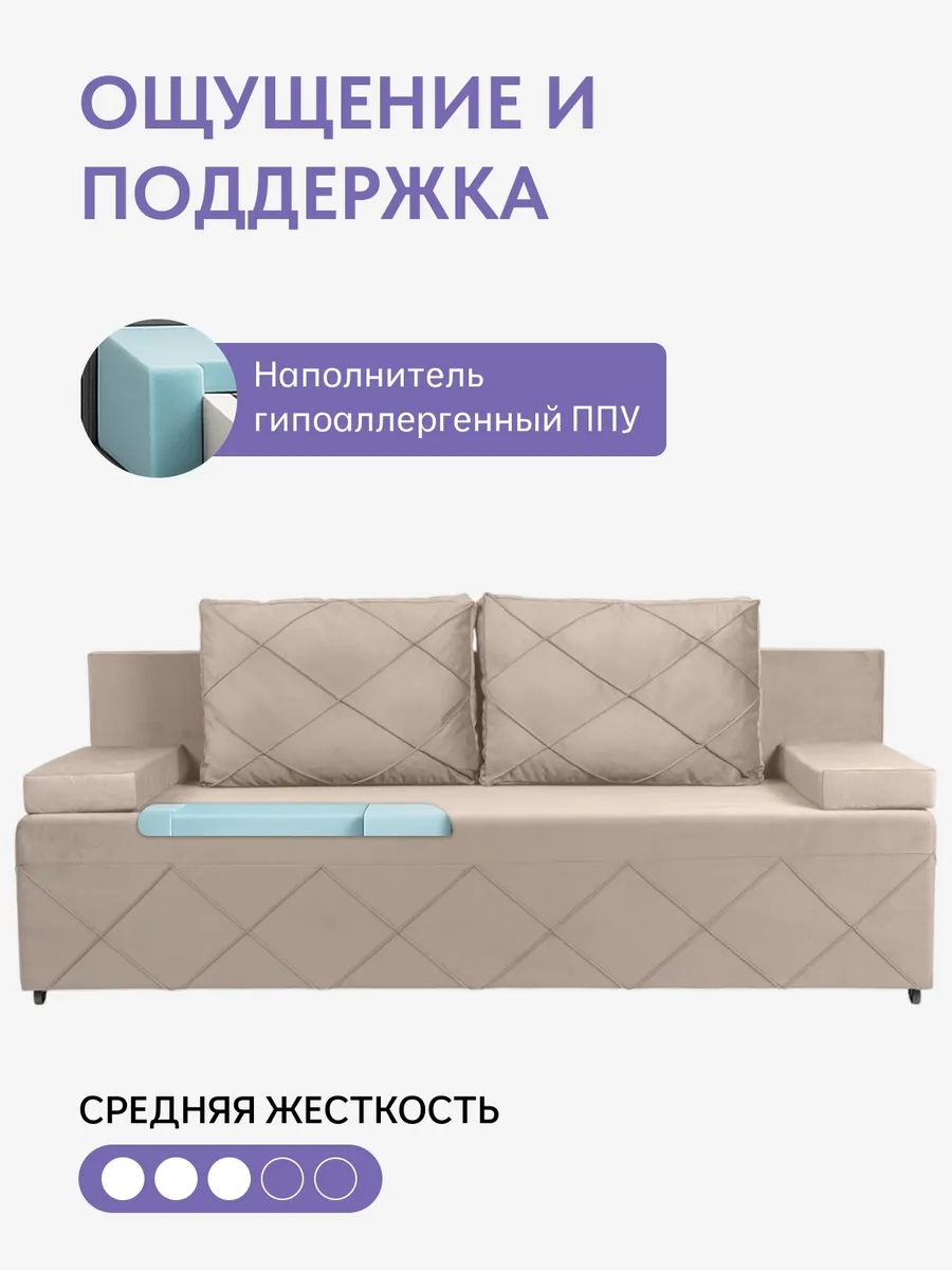Турин Плюс бежевый велюр 77400745 - миниатюра 6