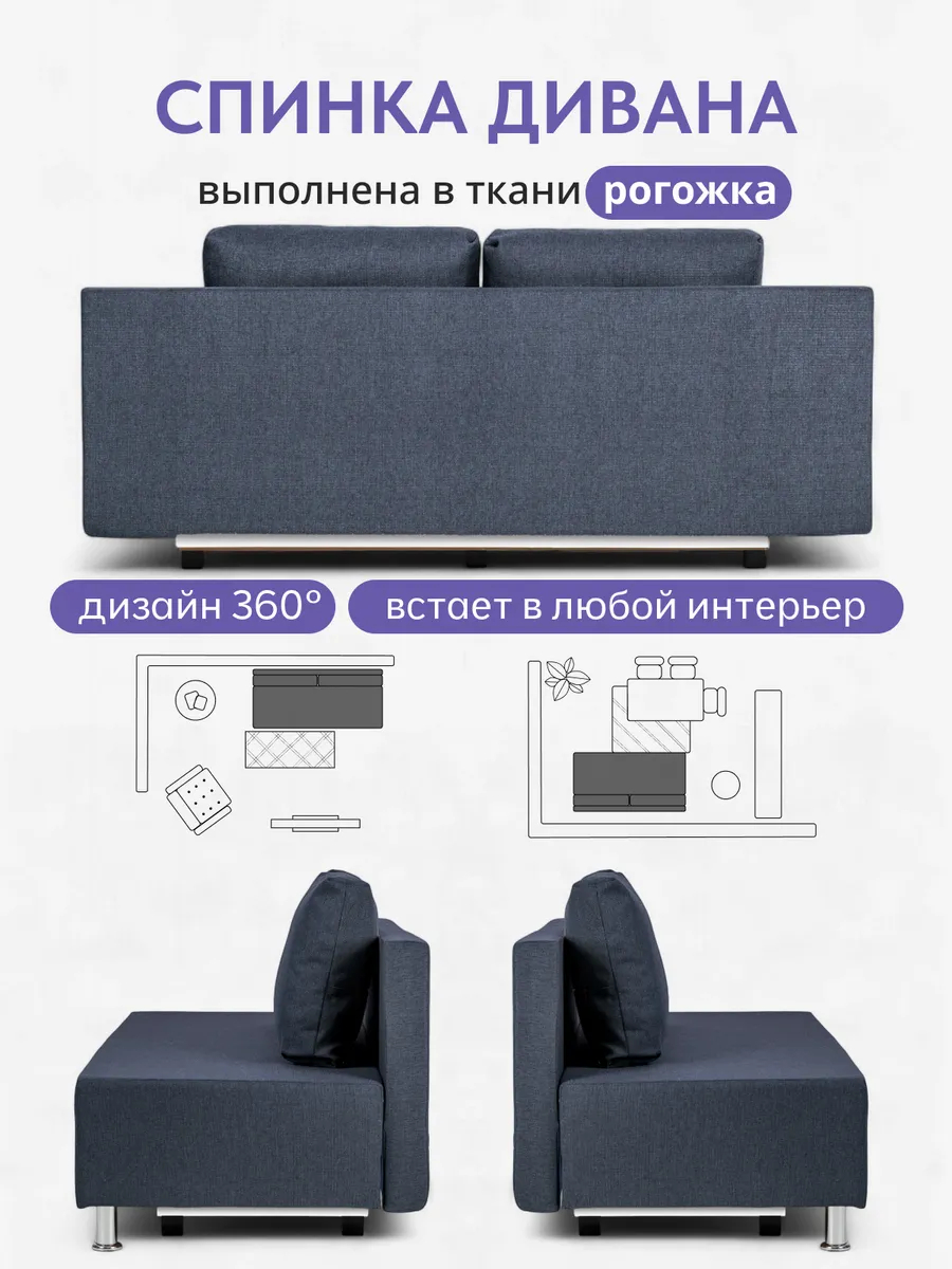 Парма синий рогожка 77400842 - миниатюра 7