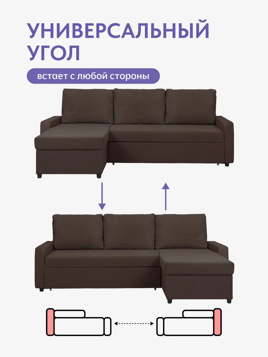 Угловой Торонто кофейная рогожка 77400861 - миниатюра 8
