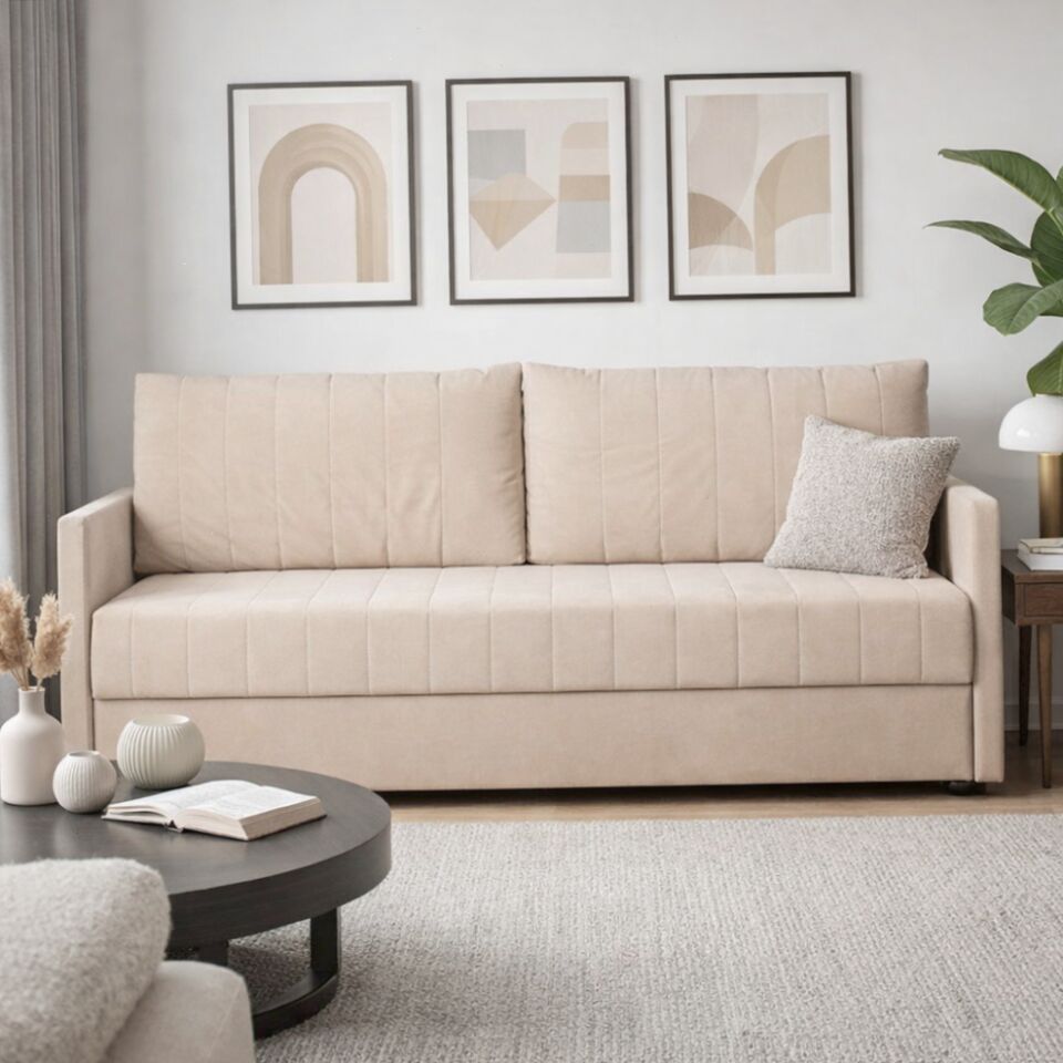 Макао бежевый велюр 77400939 - фото 1