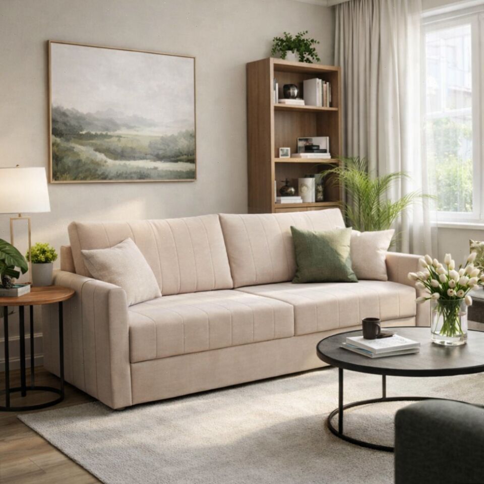 Гонконг бежевый велюр VIta5 77400943 - фото 1