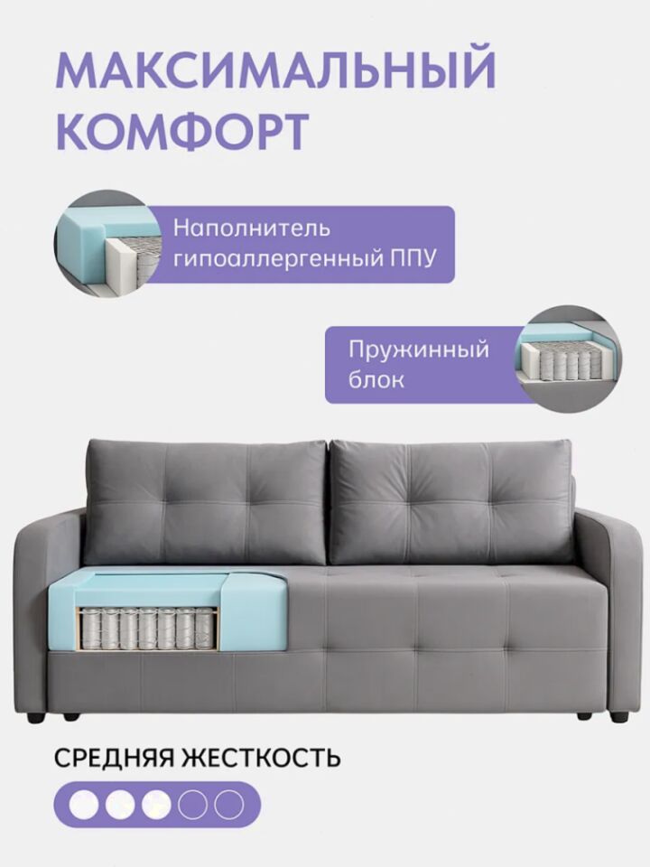 Ноттингем 02 серый велюр 77400965 - миниатюра 5