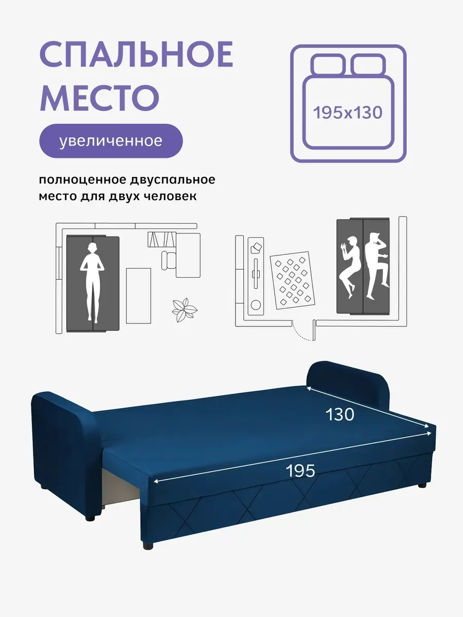 Честер синий велюр 77400980 - миниатюра 4