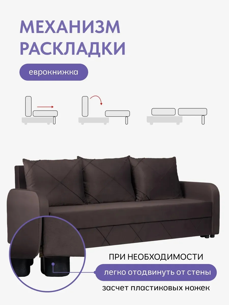 Честер шоколадный велюр 77400981 - миниатюра 3