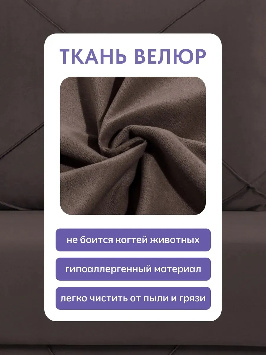 Честер шоколадный велюр 77400981 - миниатюра 7