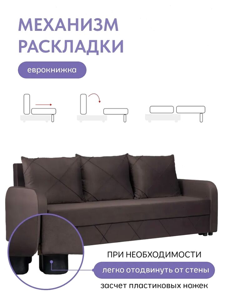 Честер шоколадный велюр 77400981 - миниатюра 3