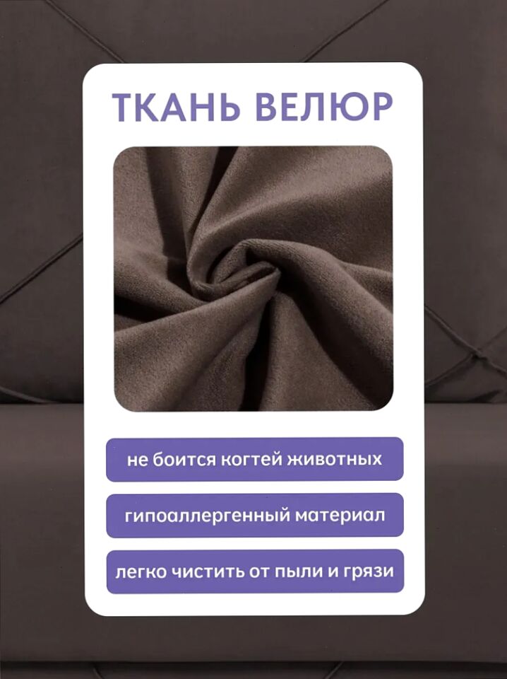 Честер шоколадный велюр 77400981 - миниатюра 7