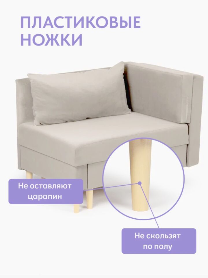 Кушетка Мария, Мария Лайт бежевый велюр 77401047 - миниатюра 4