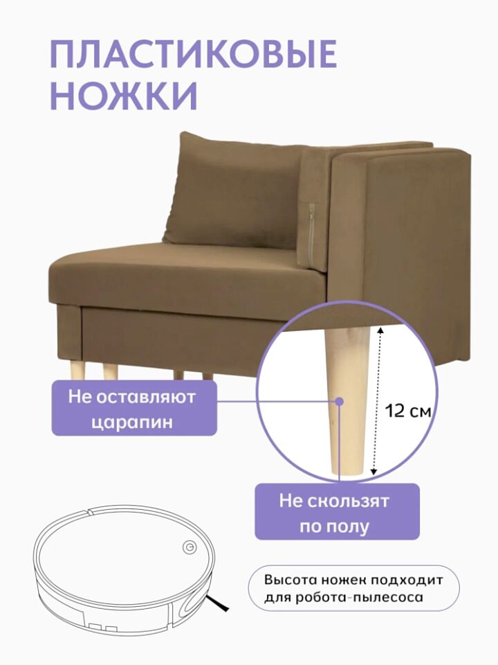 Кушетка Мария, Мария Лайт шоколадный велюр 77401081 - миниатюра 10