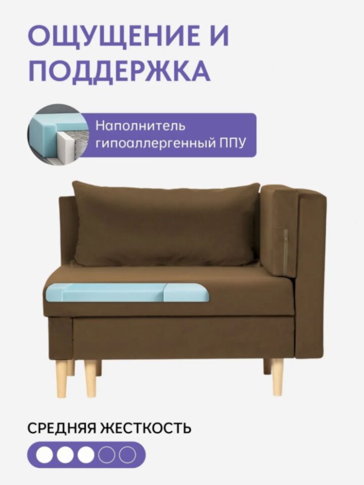 Кушетка Мария, Мария Лайт шоколадный велюр 77401081 - миниатюра 5