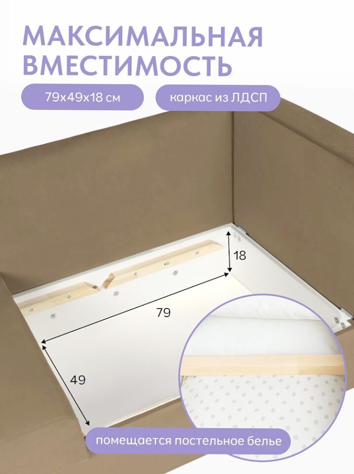 Кушетка Мария, Мария Лайт шоколадный велюр 77401081 - миниатюра 7