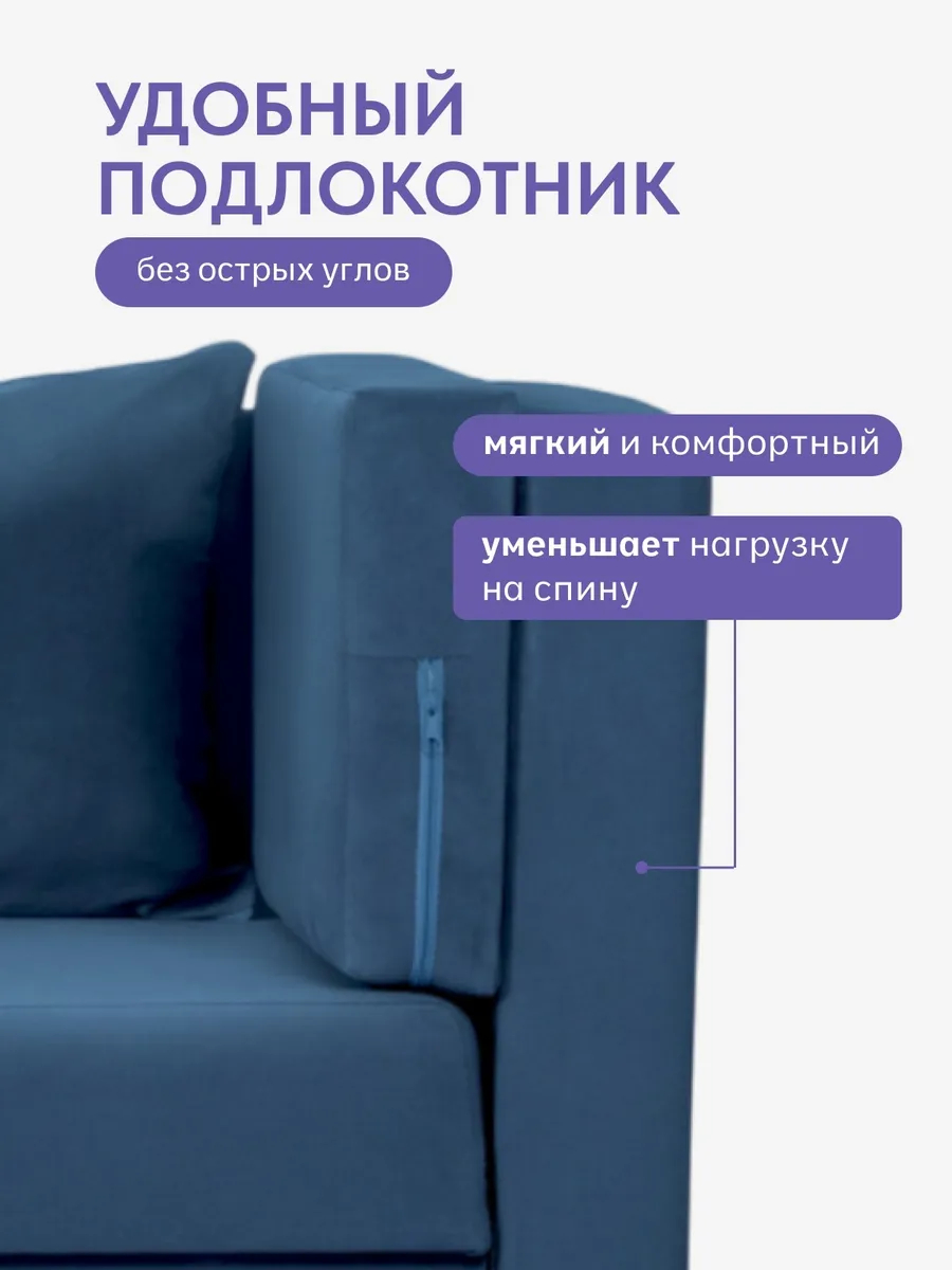 Кушетка Мария, Мария Лайт синий велюр 77401084 - миниатюра 10