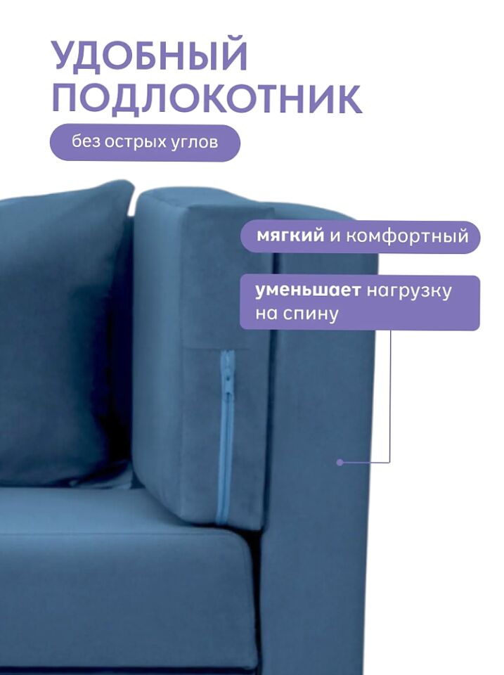 Кушетка Мария, Мария Лайт синий велюр 77401084 - миниатюра 7