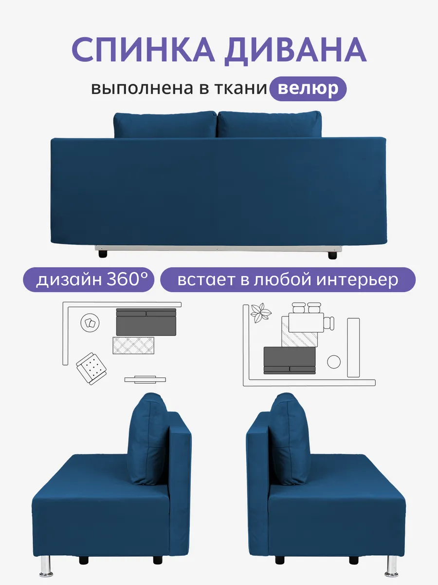 Парма синий велюр 77401115 - миниатюра 9