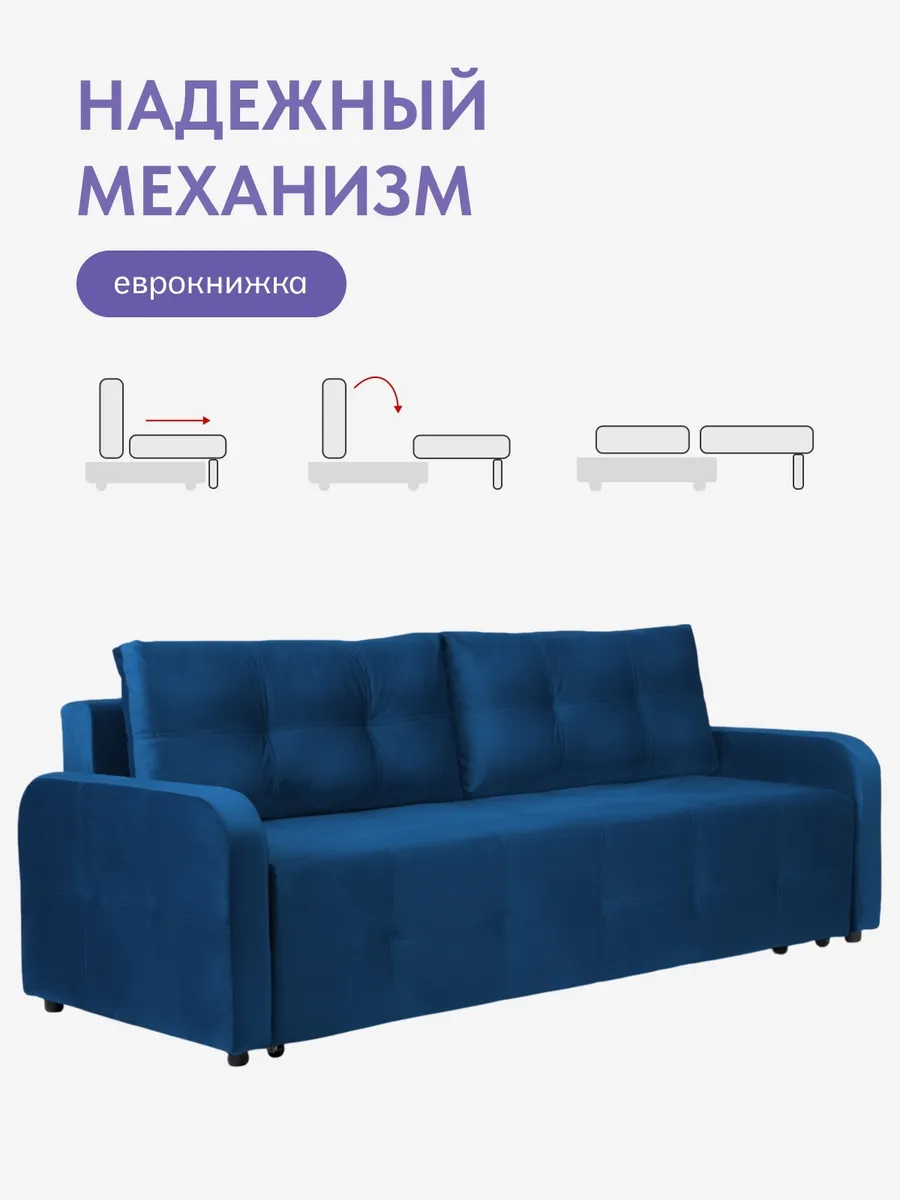 Ноттингем 02 синий велюр 77401131 - миниатюра 3