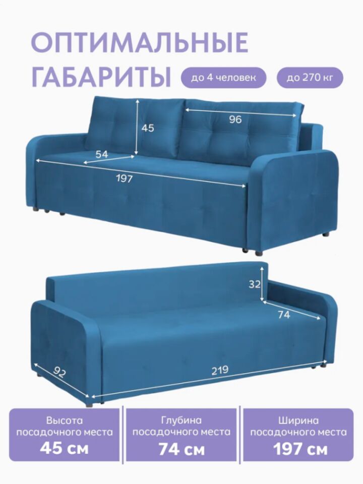 Ноттингем 02 синий велюр 77401131 - миниатюра 2