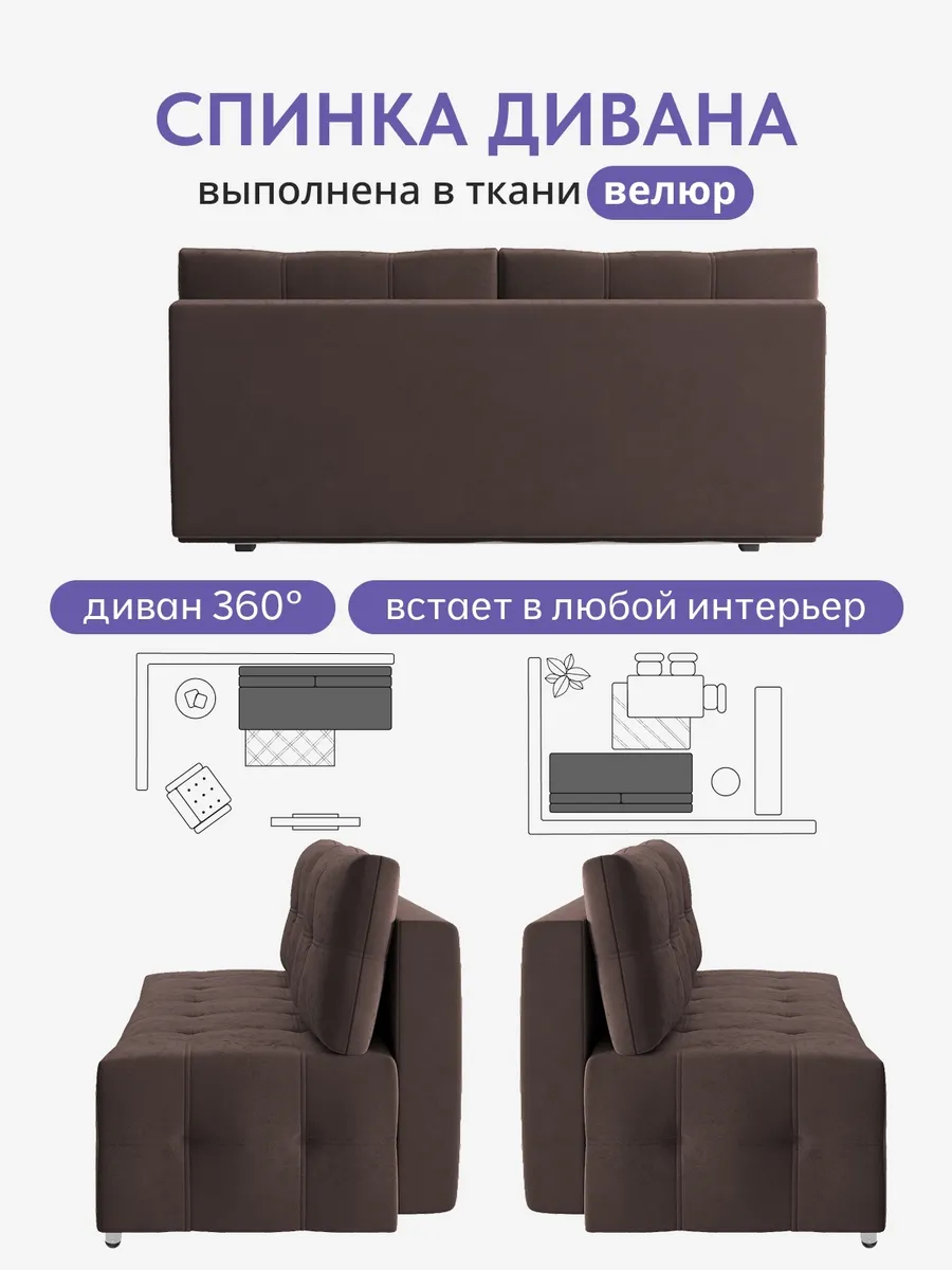 Ноттингем 01 шоколадный велюр 77401132 - миниатюра 7