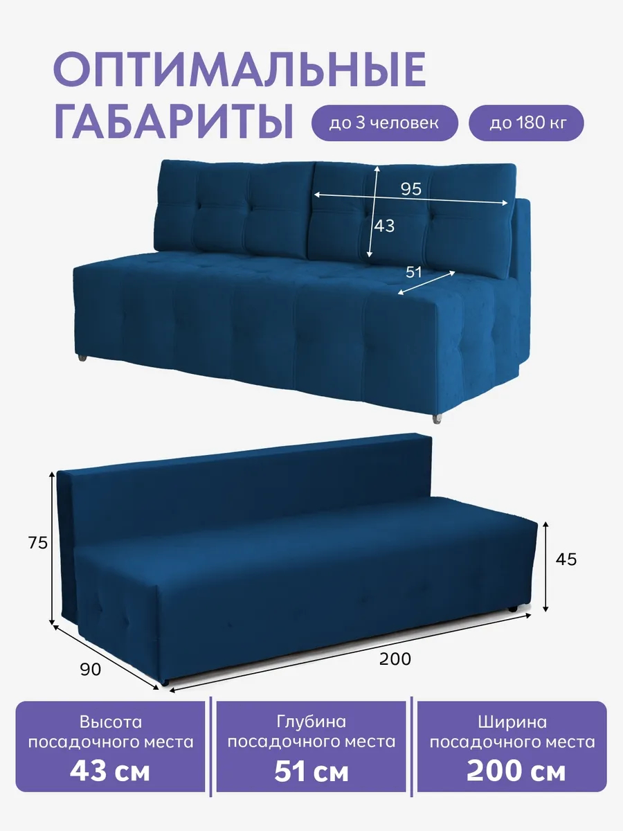Ноттингем 01 синий велюр 77401133 - миниатюра 2