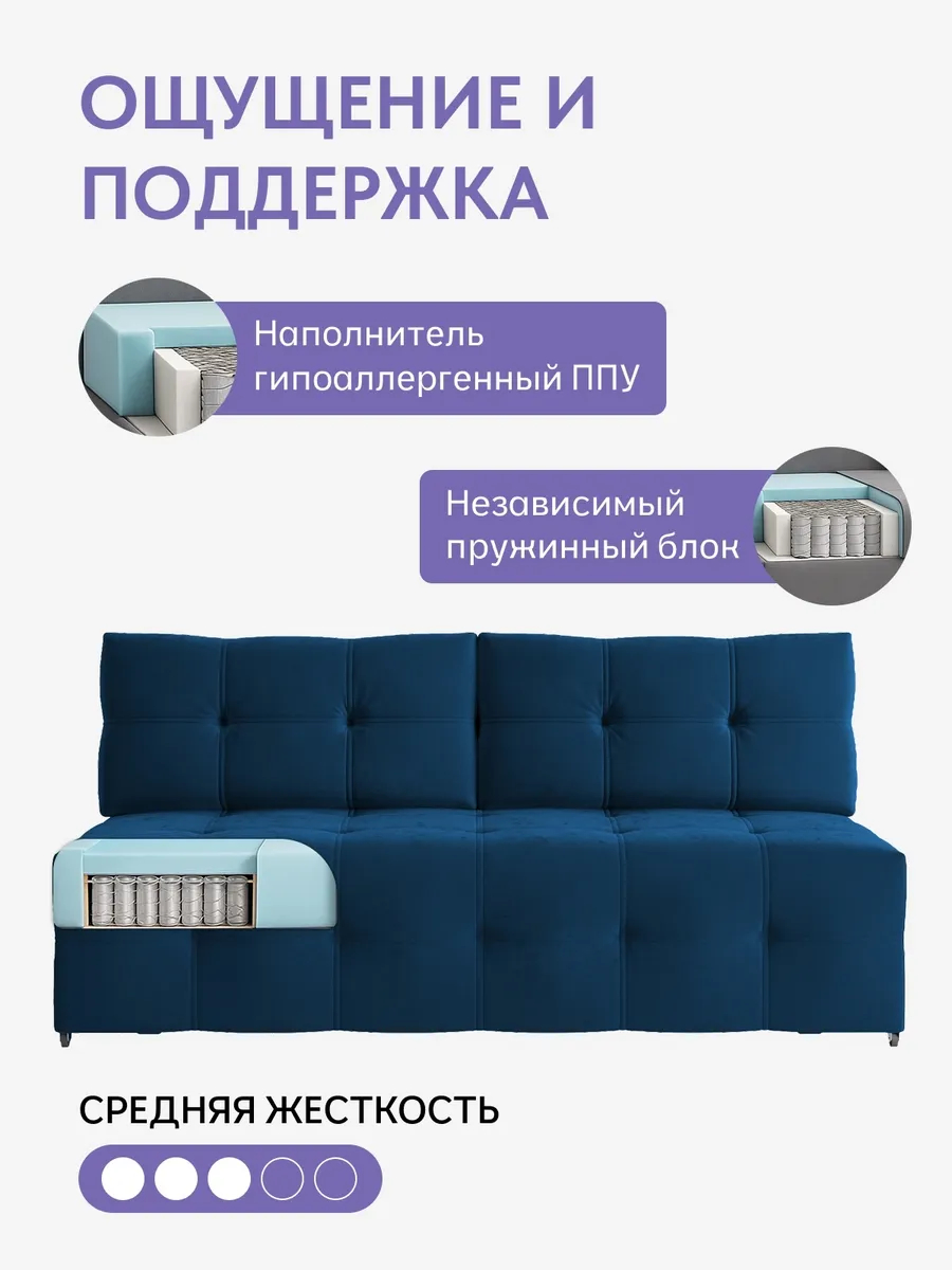 Ноттингем 01 синий велюр 77401133 - миниатюра 5