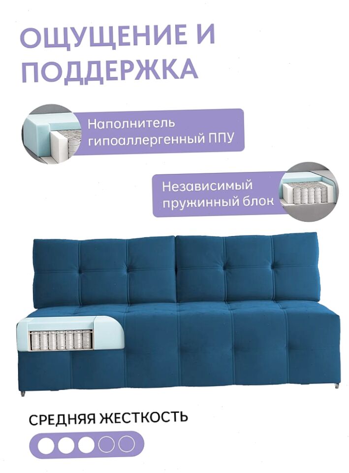 Ноттингем 01 синий велюр 77401133 - миниатюра 4