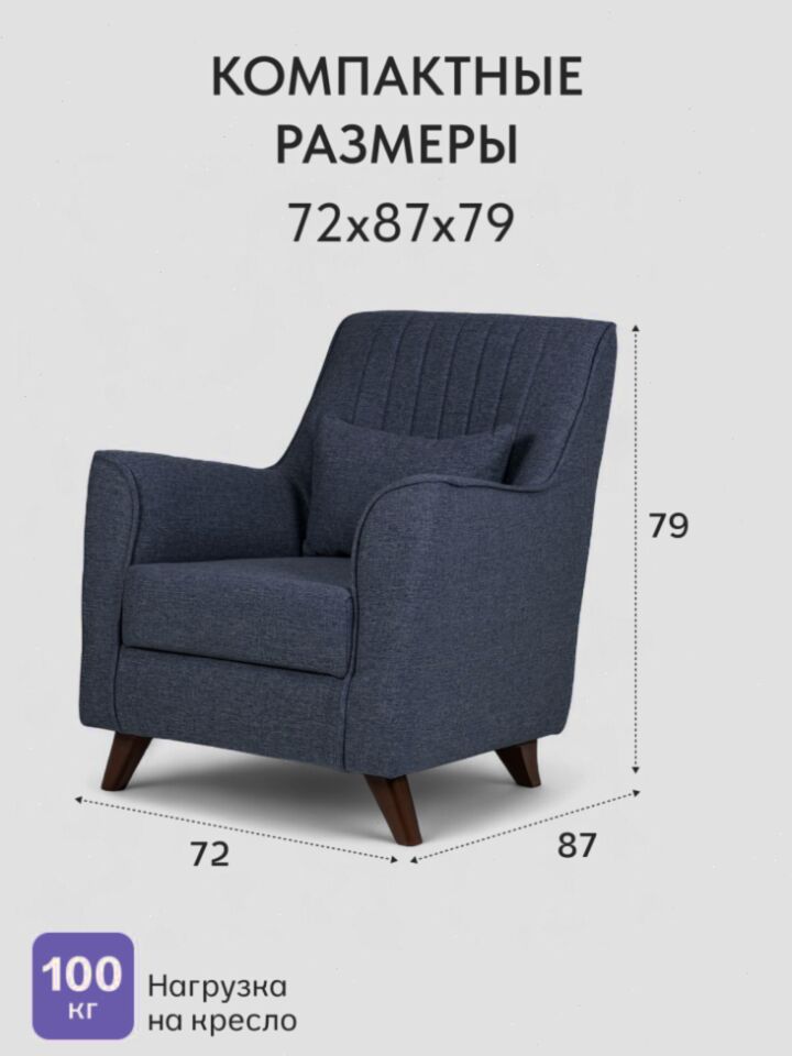 Оксфорд Оксфорд синий рогожка 70300656 - миниатюра 2